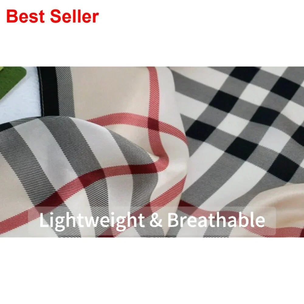 100% Mulberry Silk Scarf Square Neckerchief Hair Accessory